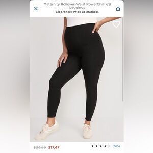 Old Navy Maternity Heather Gray Black Leggings